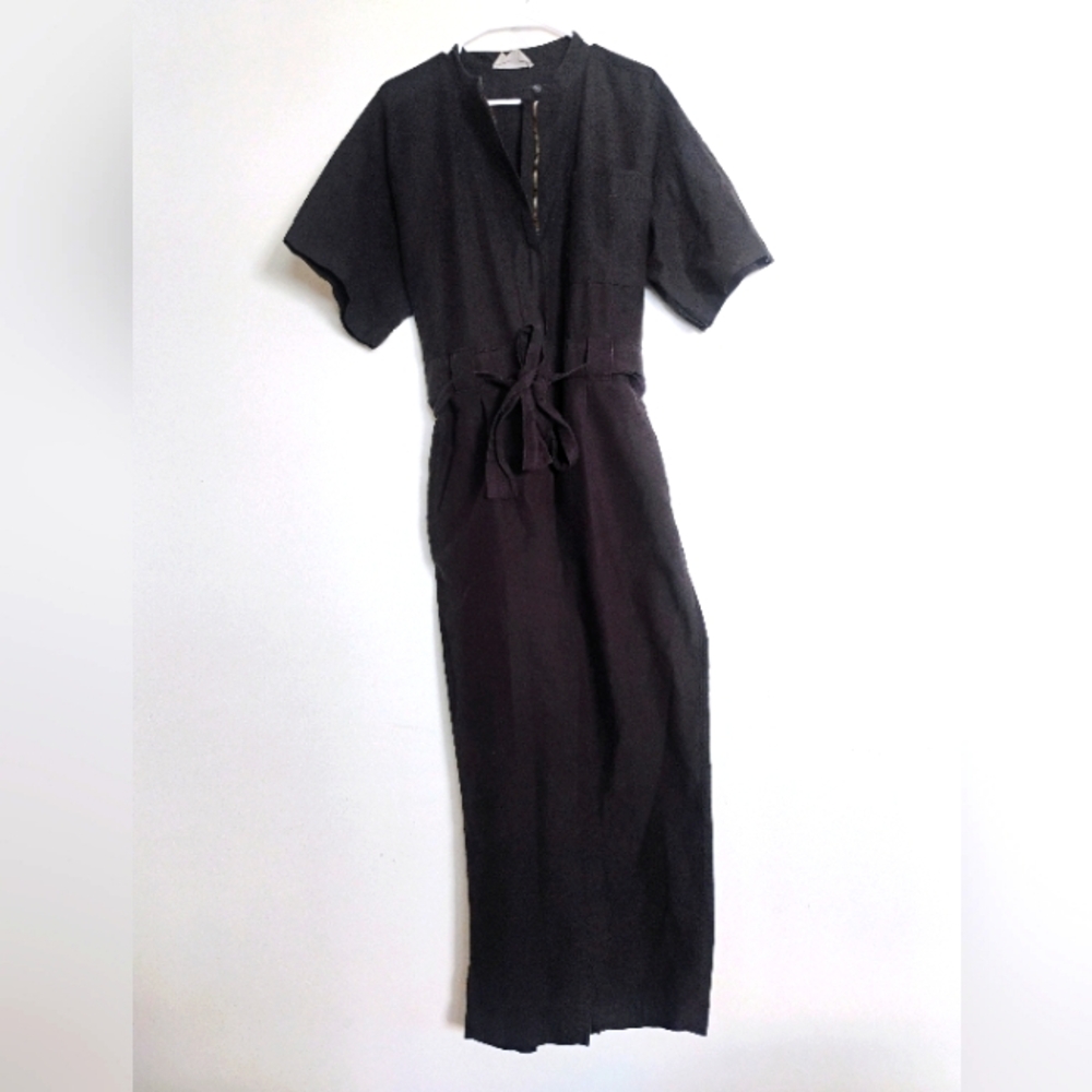 Everlane Black Organic Cotton Pant Jumpsuit Size 14